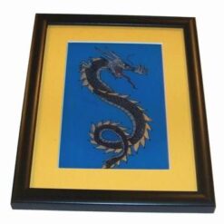 Tablou unicat, pictat manual, cu Dragonul Succesului - bleu