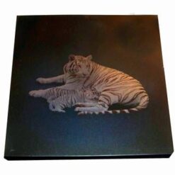 Tablou din metal cu familie de tigri