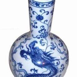 Vaza Feng Shui din portelan cu Dragonul Cerului - XXL