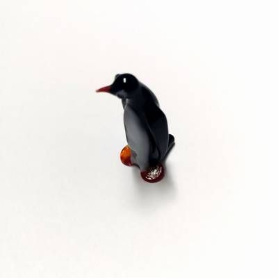 Ministatueta din sticla lucrata manual - Pinguin