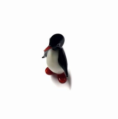 Ministatueta din sticla lucrata manual - Pinguin