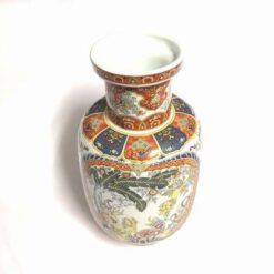Vaza Feng Shui pictata manual cu pereche de caini Fu