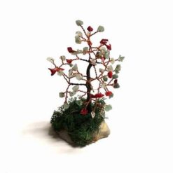 Copacel Feng Shui cu cristale de aventurin si coral pe supor