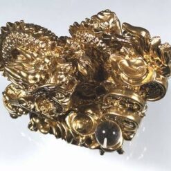 Dragonul Impreial cu sfera - auriu, lucios
