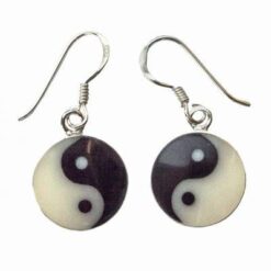 Cercei din argint cu tortita - Yin-Yang