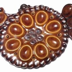 Platou din ceramica cu Cocosul Bogatiei