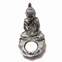 Buddha Tamaduitorul argintiu, cu lumanare