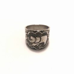 Inel din metal, vintage, cu Elefantul Fertilitatii