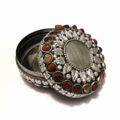 Cutiuta din metal cu cristale de agat