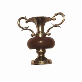 Vaza mica decorativa, vintage, din metal si onix Vaza mica decorativa, vintage, din metal si onix