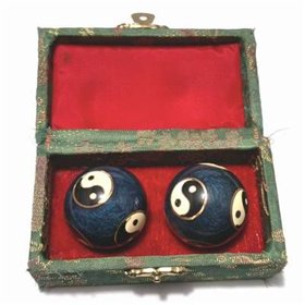 Bile manuale chinezesti cu Yin-Yang - albastre