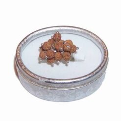 Inel din metal nobil, reglabil, cu Rudraksha