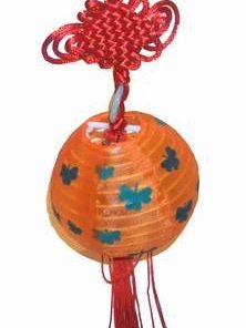 Minilampadar Feng Shui cu Nod Mistic si moneda - portocaliu