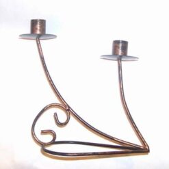 Sfenic vintage din metal, cu doua brate si inima stilizata
