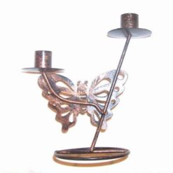Sfenic vintage din metal, cu doua brate si fluture