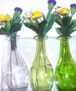 Set de trei vaze cu flori