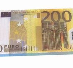 Blocknotes cu model de bancnote de 200 de Euro