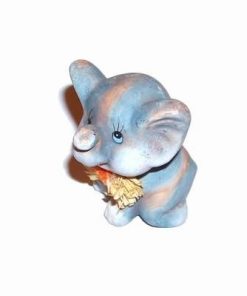 Elefant din ceramica cu trompa ridicata