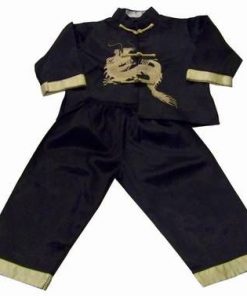 Costum asiatic pentru copii, negru