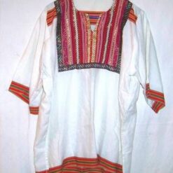 Camasa alba cu broderie multicolora