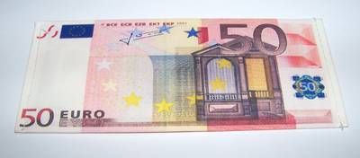 Portofel Feng Shui sub forma de bancnota - 50 Euro