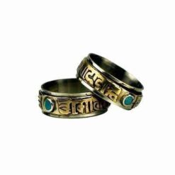 Inel antistress cu mantra Om-Mane-Padme-Hum