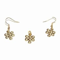 Set din metal nobil cu Nodul Mistic - placate