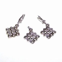 Set din metal nobil cu Nodul Mistic
