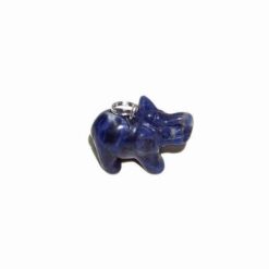 Pandantiv cu elefant din lapis lazuli, cu trompa in sus