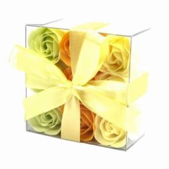 Set de 9 sapunuri sub forma de flori de trandafir