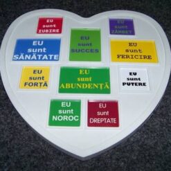 Tablou motivational in forma de inima cu 10 afirmatii