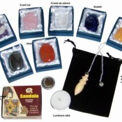 Set de terapie pentru cele 7 chakre din cristale
