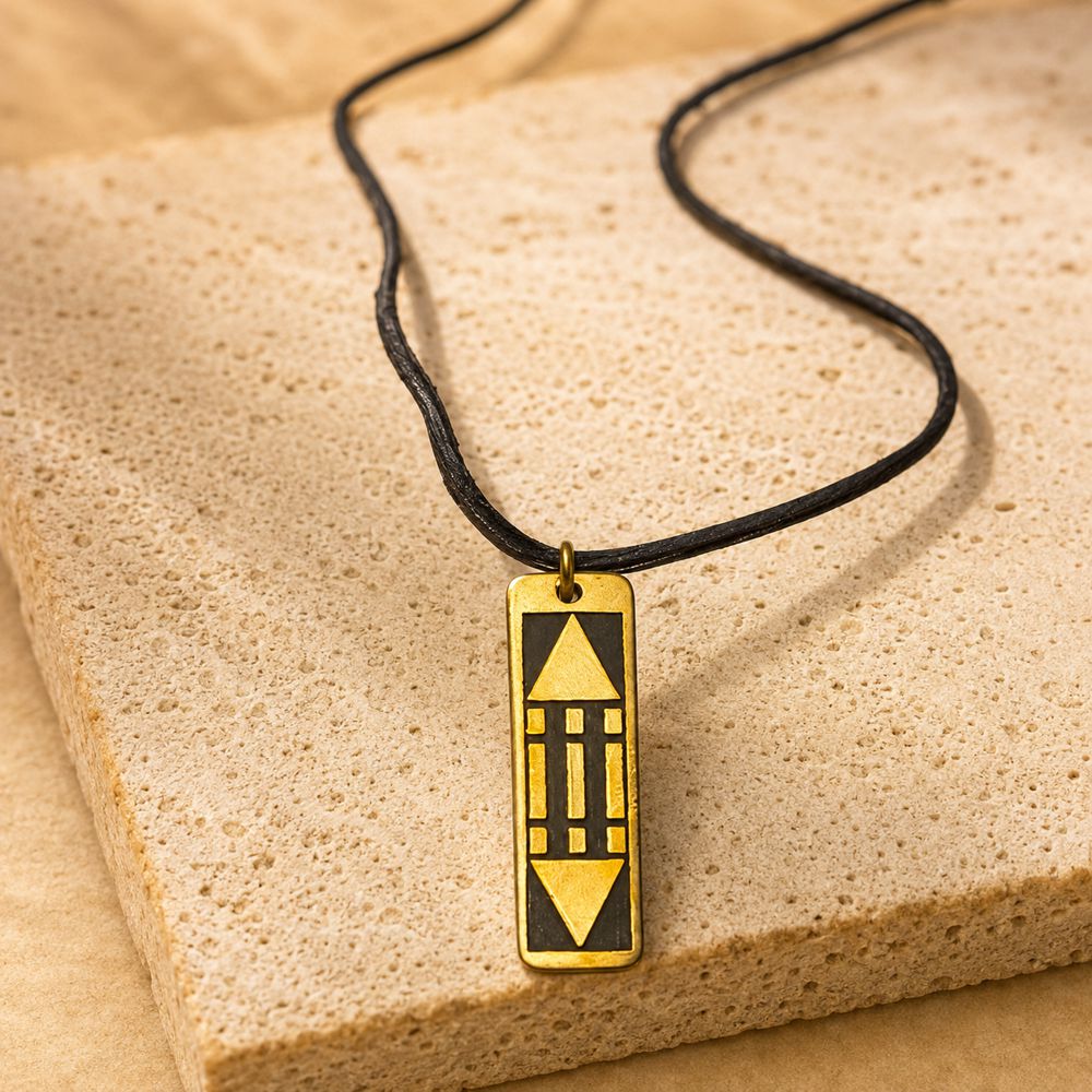 Pandantiv din alama cu simbolul Luxor / Atlantida Pandantiv din alama cu simbolul Luxor / Atlantida