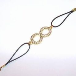 Bratara cu cifra 8 din metal, aurie