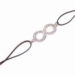 Bratara cu cifra 8 din metal, argintie