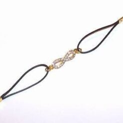 Bratara cu cifra 8 din metal, aurie