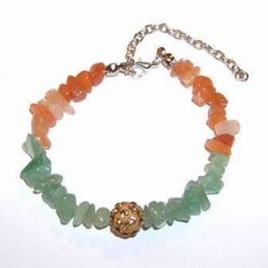 Bratara Feng Shui cu sfera Shamballa galbena
